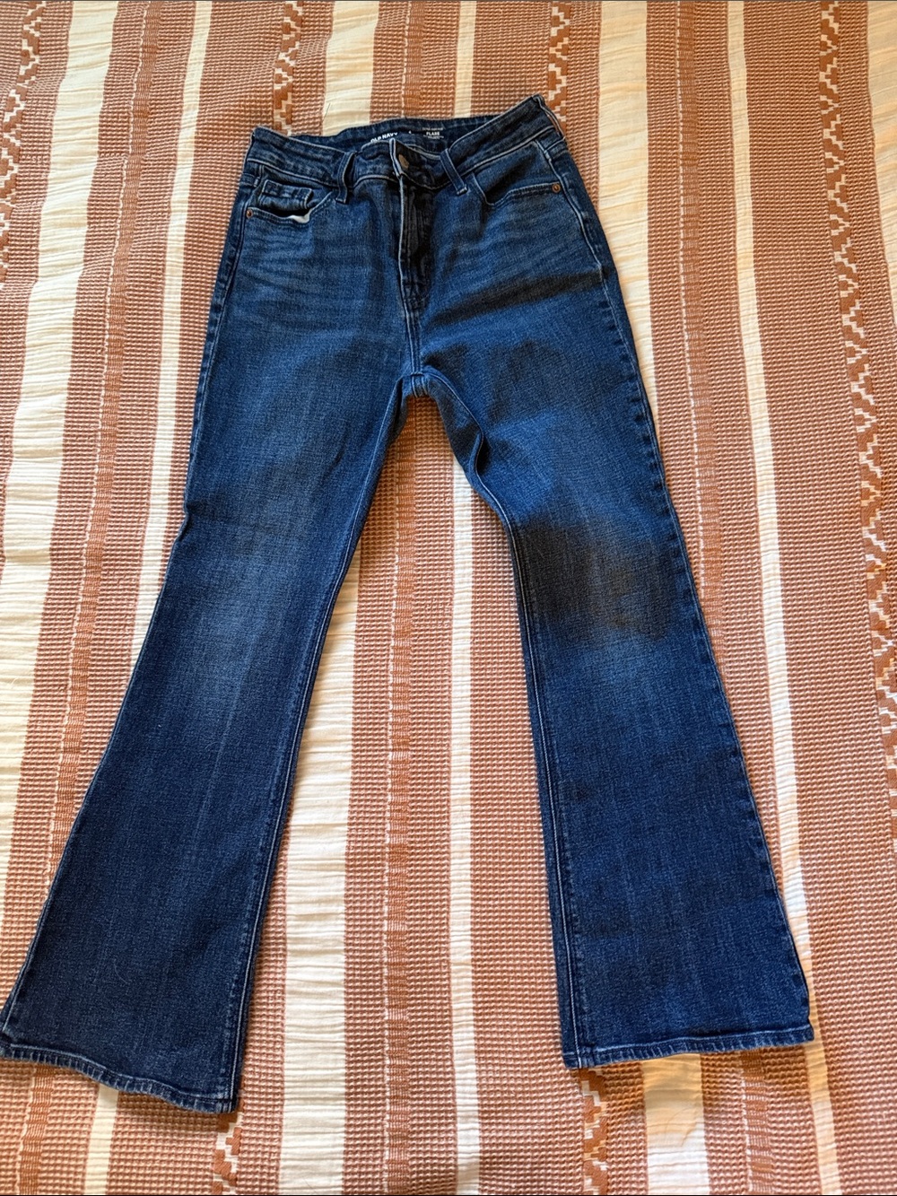 Old Navy Extra High Waist Flare Dark Blue FJeans